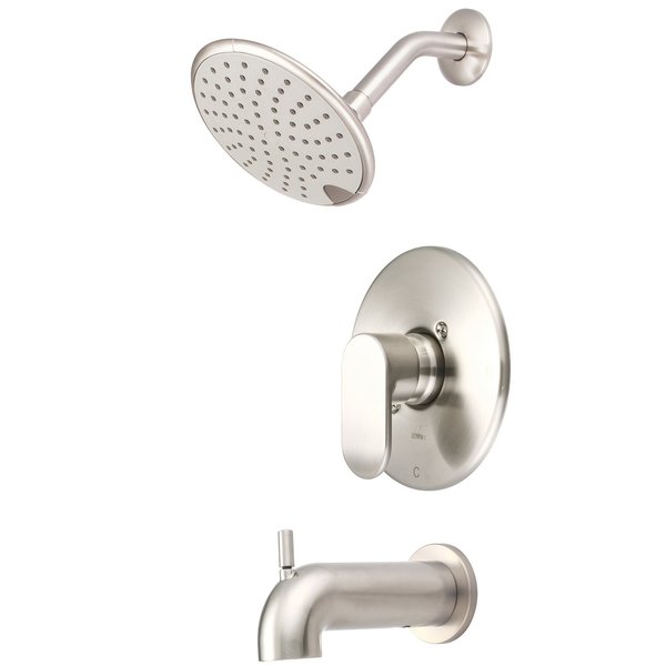 Pioneer Single Handle Tub/Shower Trim Set in PVD Brushed Nickel T-2334-7S-BN